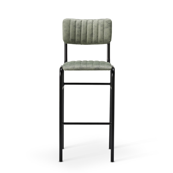Bourbon Vintage Style Faux Suede Bar Stool